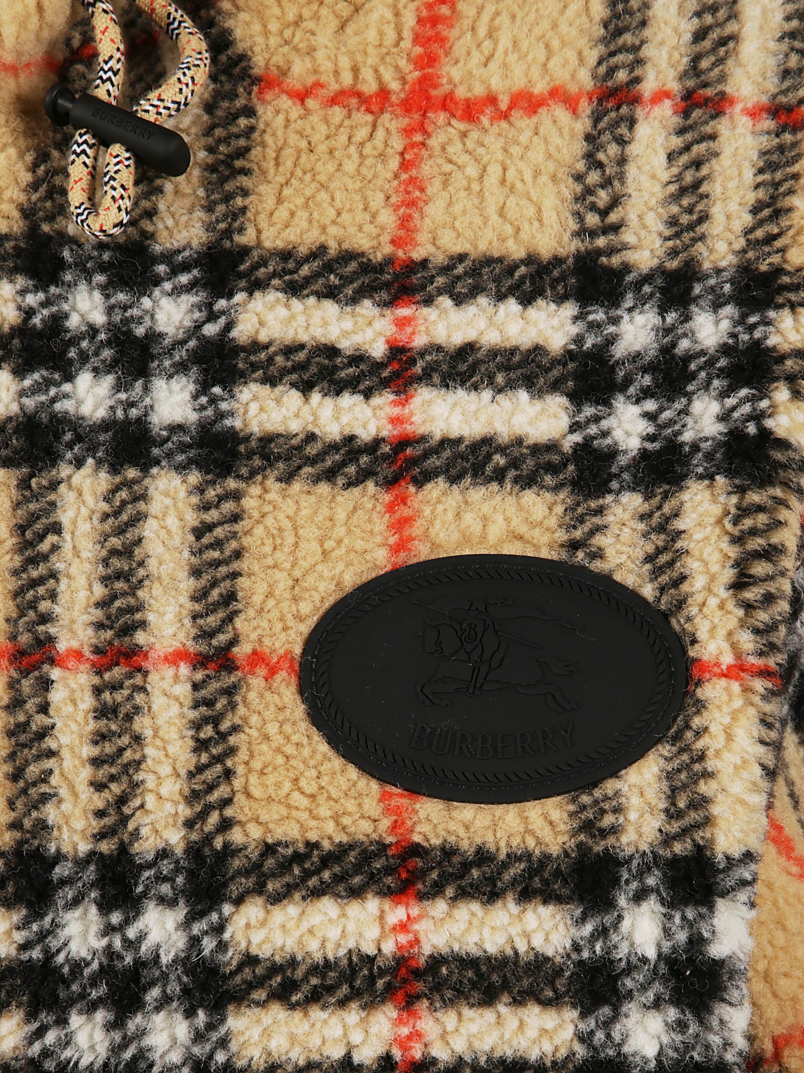 Cropped Checkered Jacket with Adjustable Hood