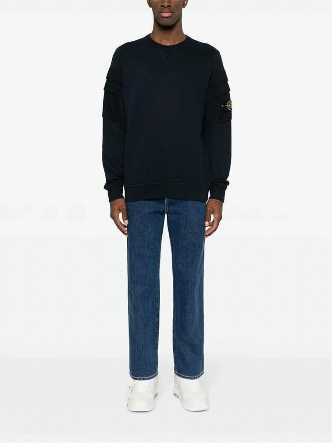Long-Sleeve Black Sweatshirt with Design