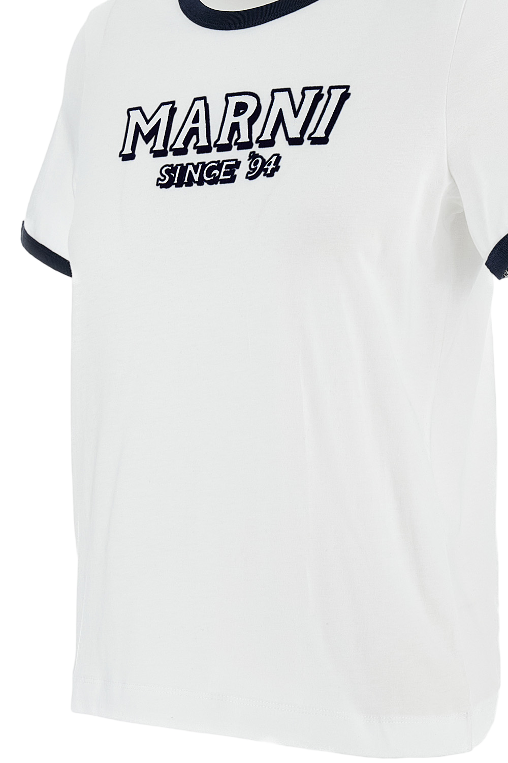 Slim Fit Cotton T-Shirt with Embossed Logo