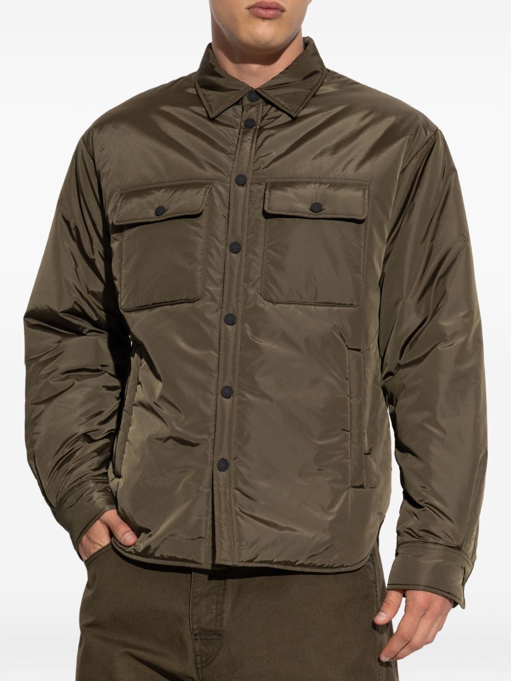Dark Olive Green Padded Shell Shirt