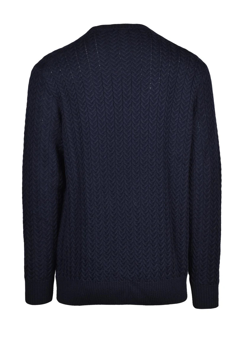 Men's Crew Neck Knit - Blue
