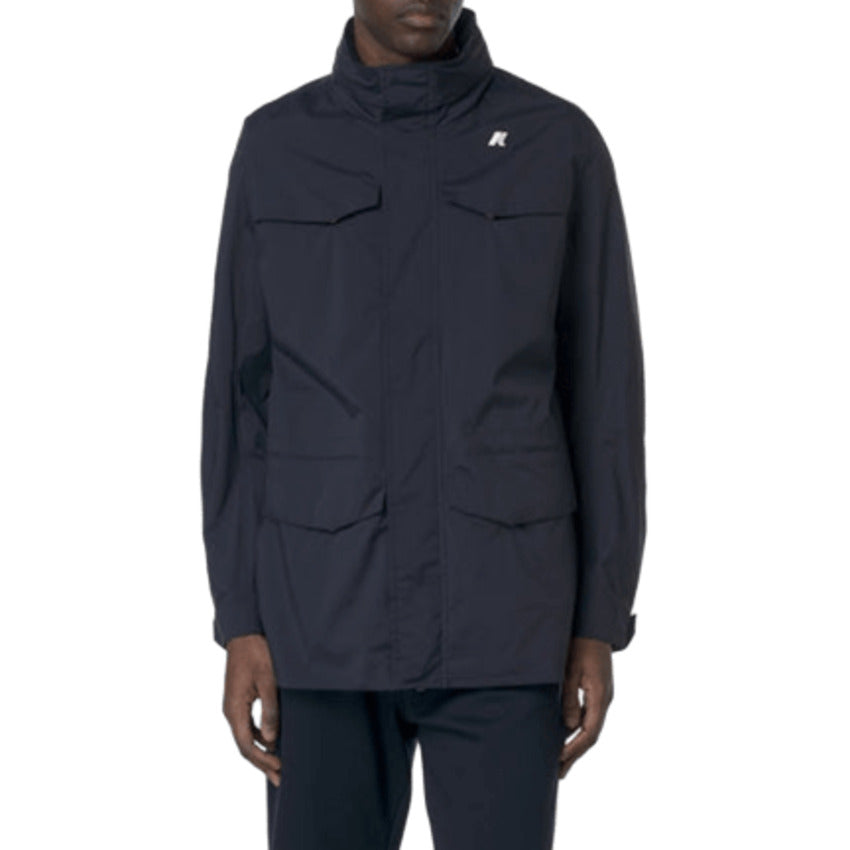 Blue Nylon Cotton Lined Jacket