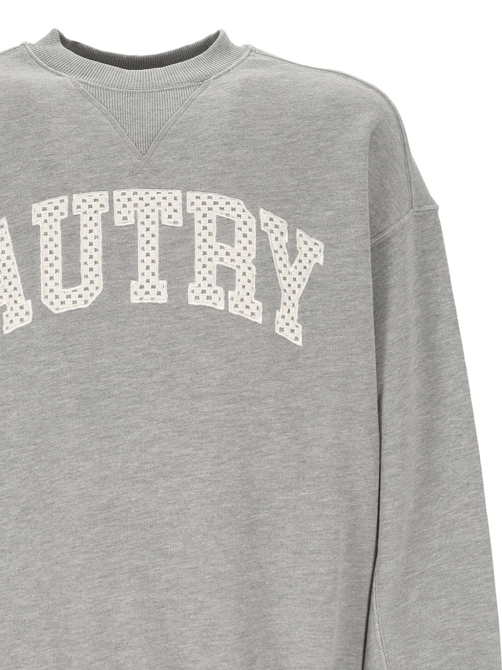 Crew Neck Sweatshirt With Ribbed Details