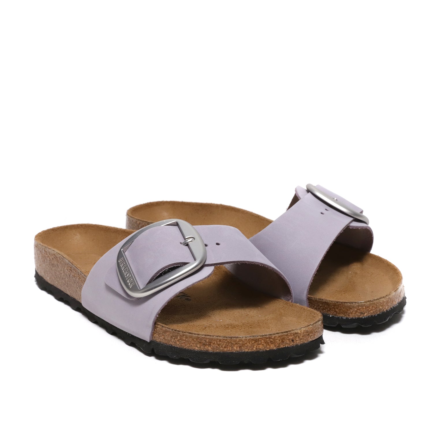 Madrid Big Buckle Nubuck Slipper Purple