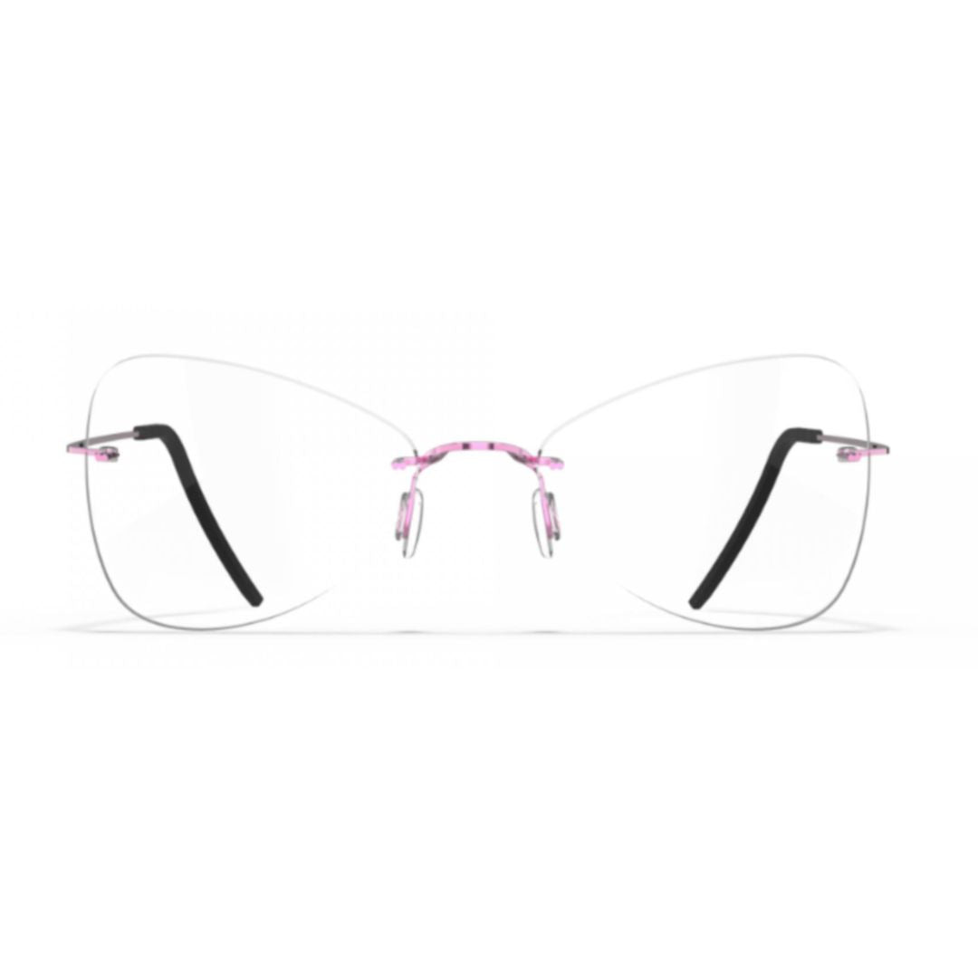 Bf1070 Aero Loop B1-P2 Rimless Butterfly-Shaped Eyeglasses with Lightweight Titanium Frame