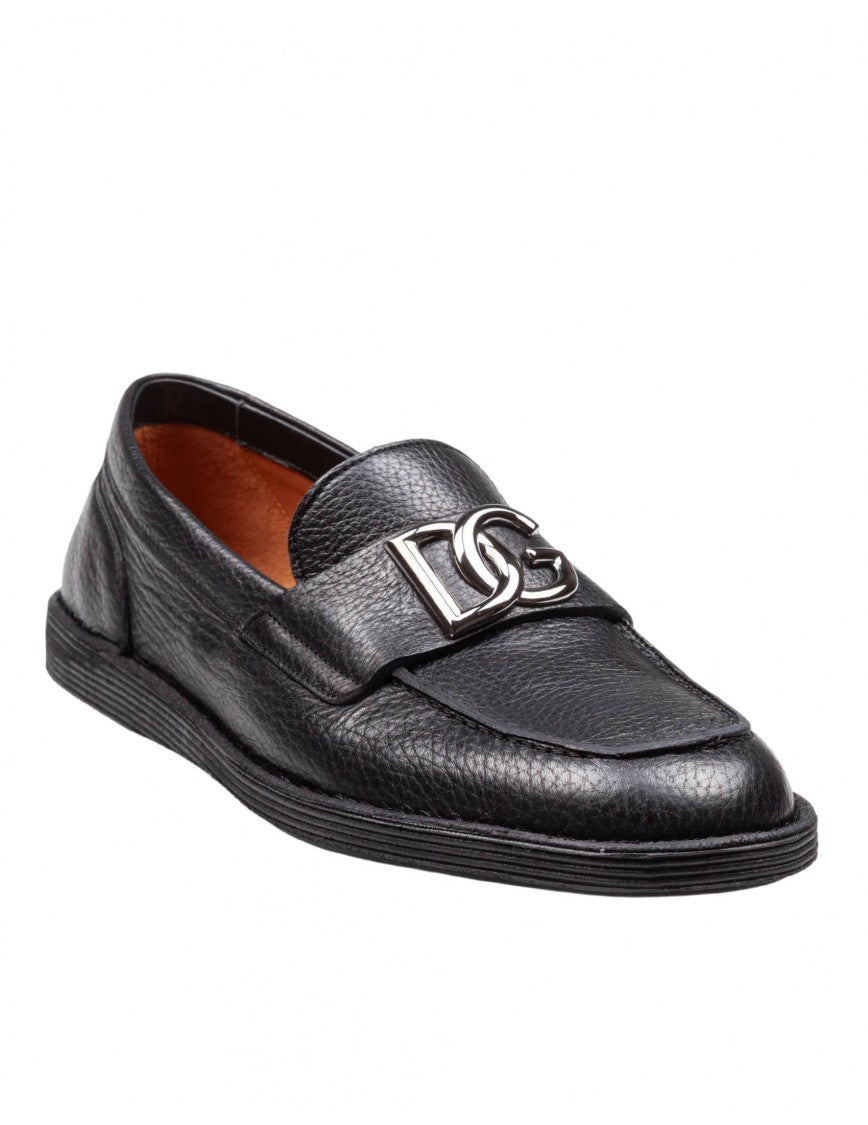 Black Soft Leather Loafers