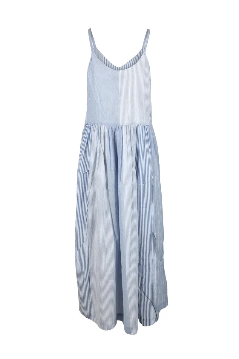 Long Dress - White/Blue