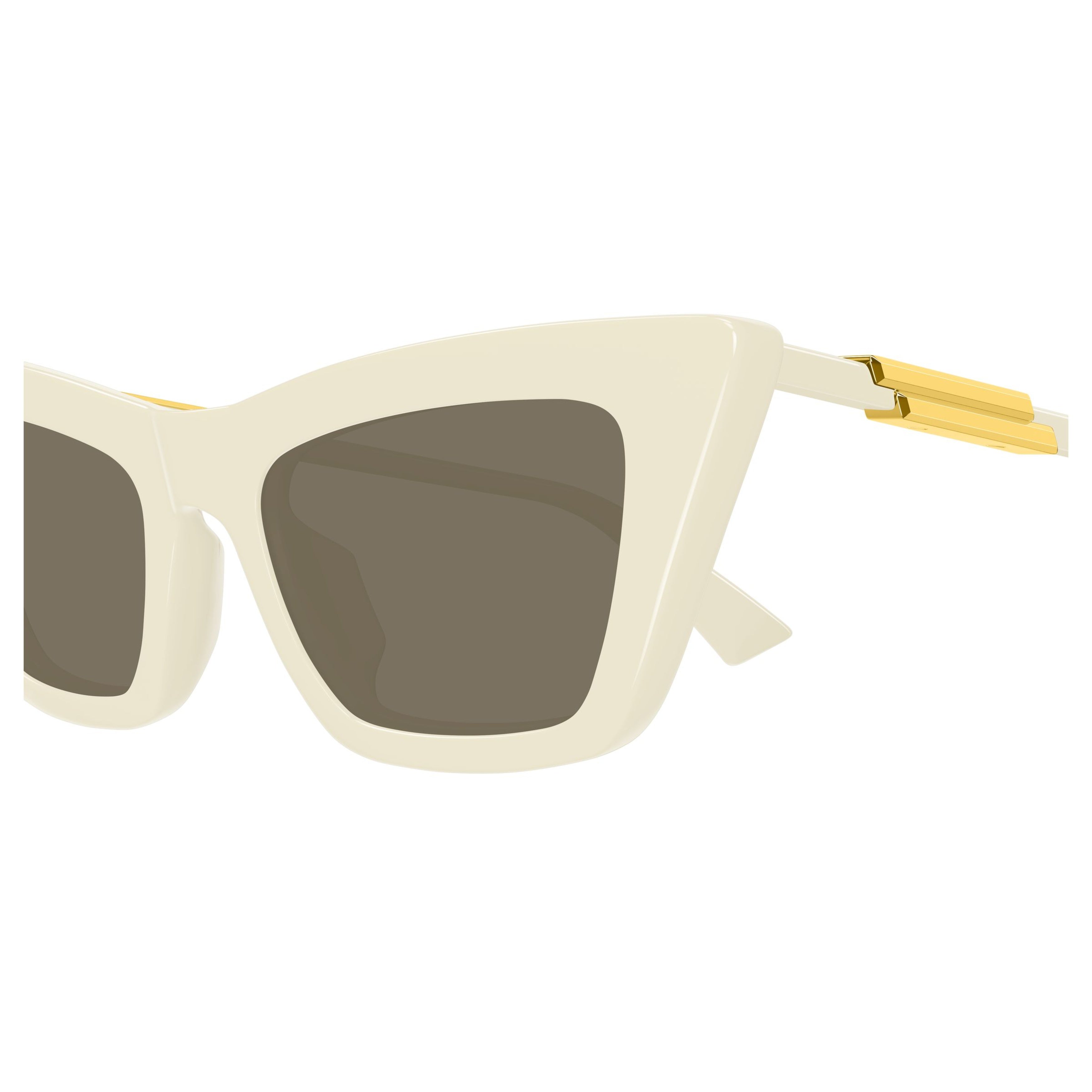 Angular Cat-Eye Sunglasses With Gold-Tone Accents