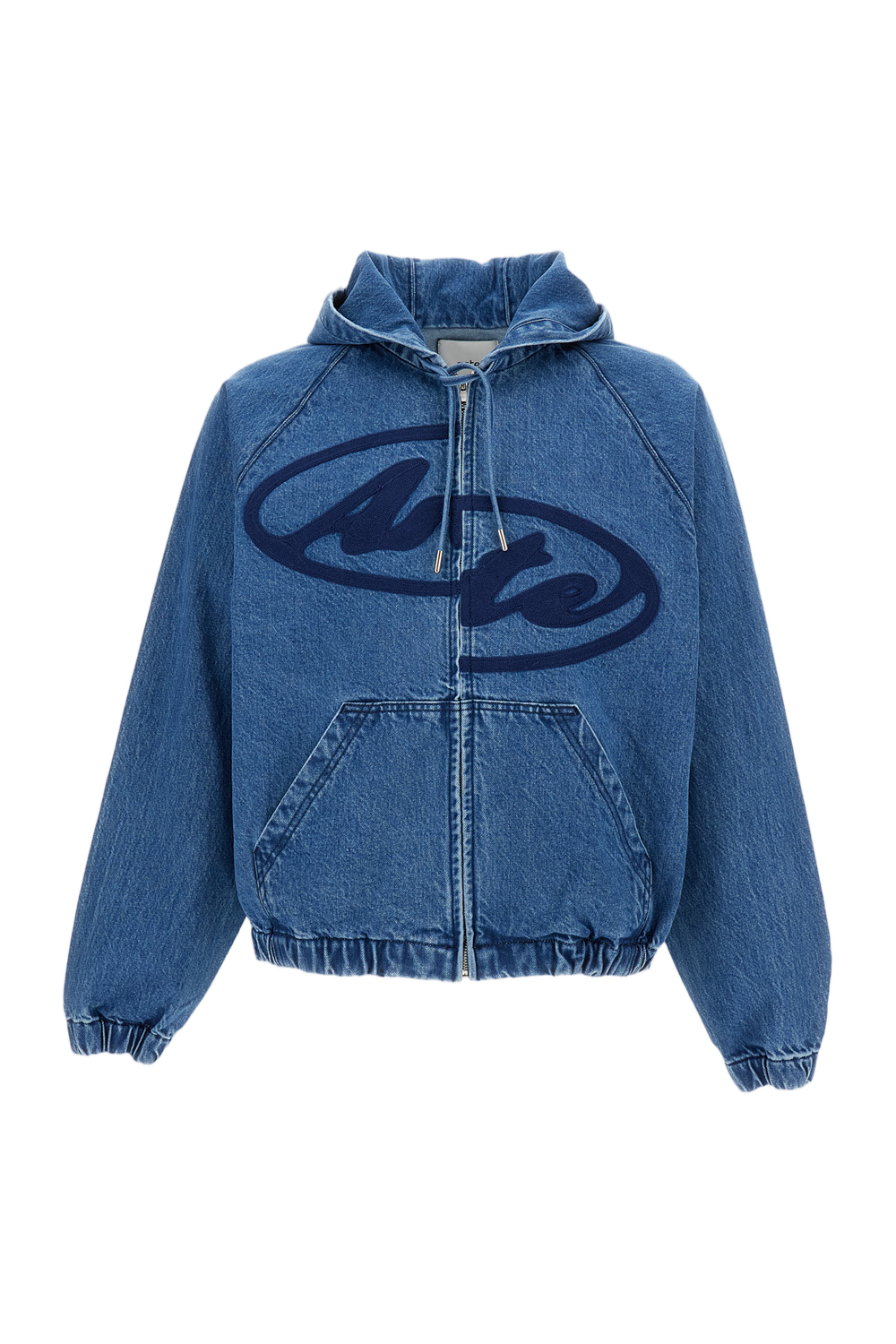 Split Logo Denim Hood Jacket
