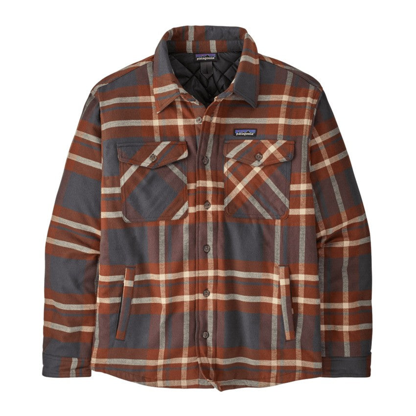 Lightweight Insulated Flannel Shirt Jacket in Muted Plaid