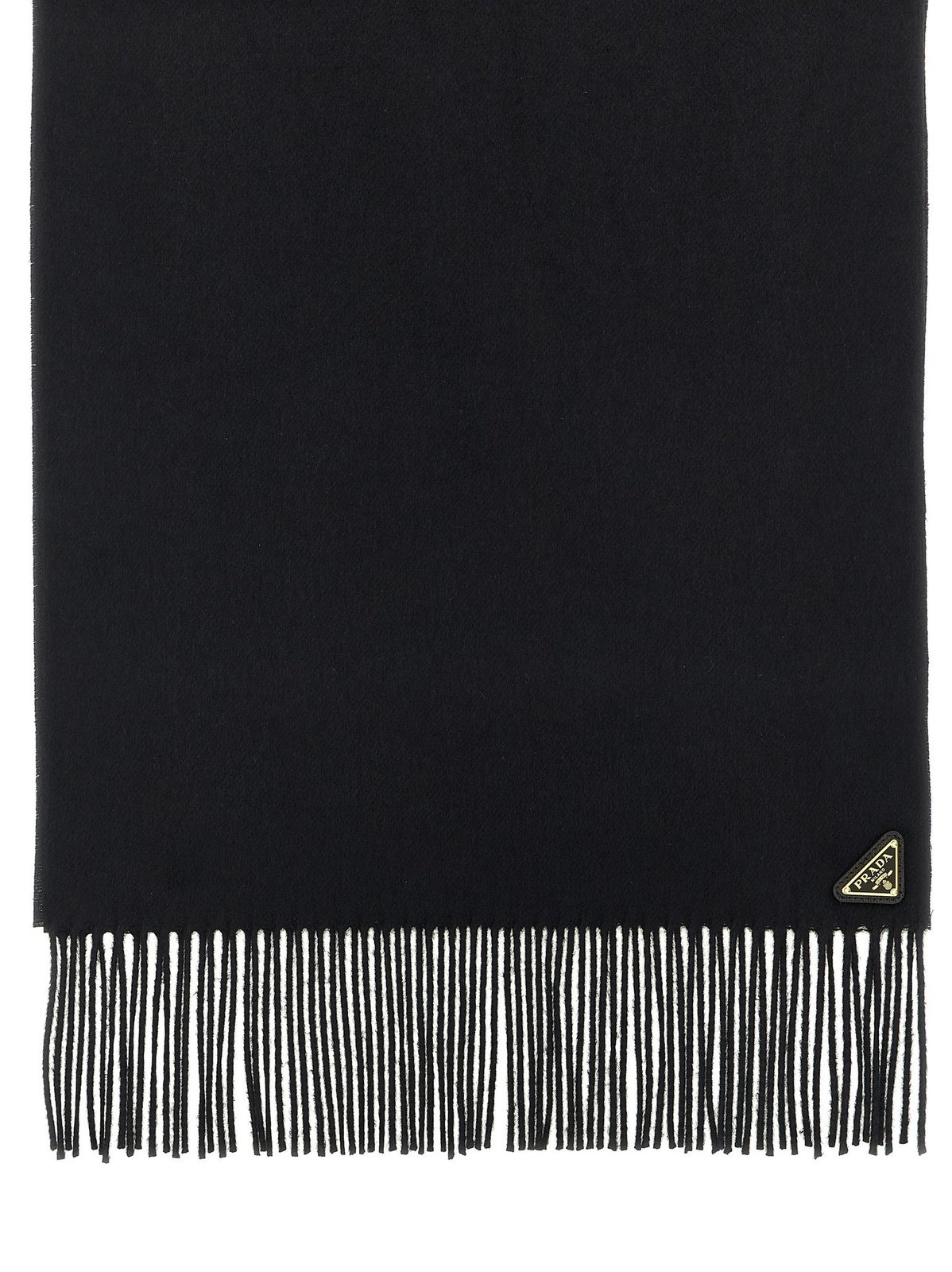 Prada Triangular Logo Cashmere Silk Scarf