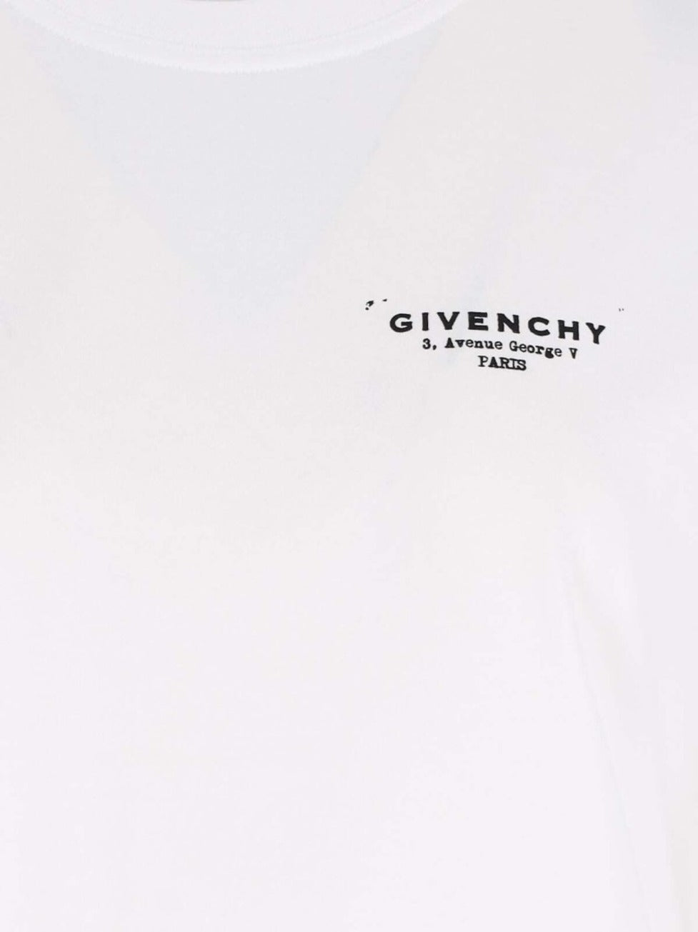 White Contrast Logo T-Shirt With Round Neckline