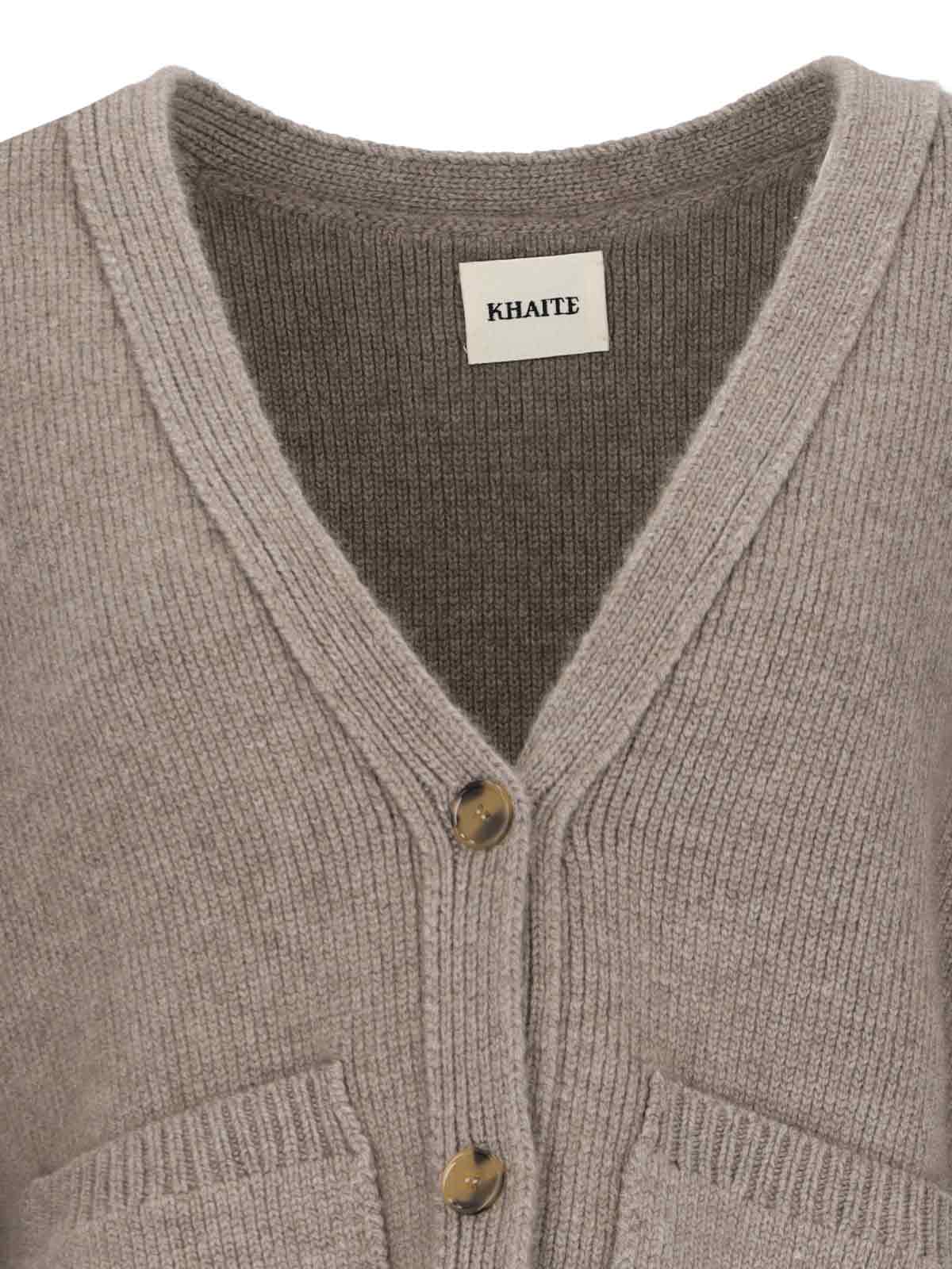 Cashmere Knit Cardigan with Deep V-Neck