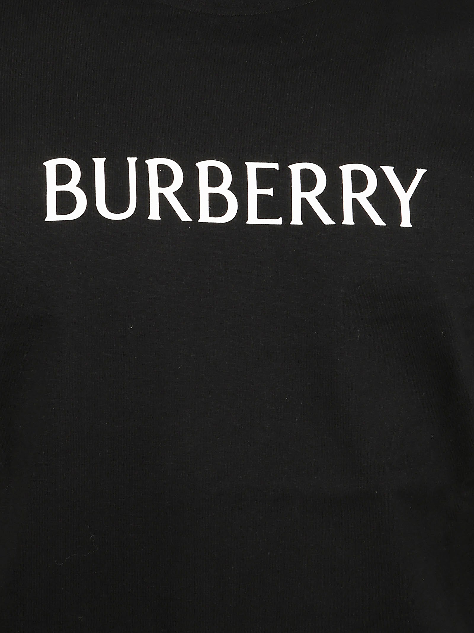 Black Cotton T-Shirt with Contrasting Logo