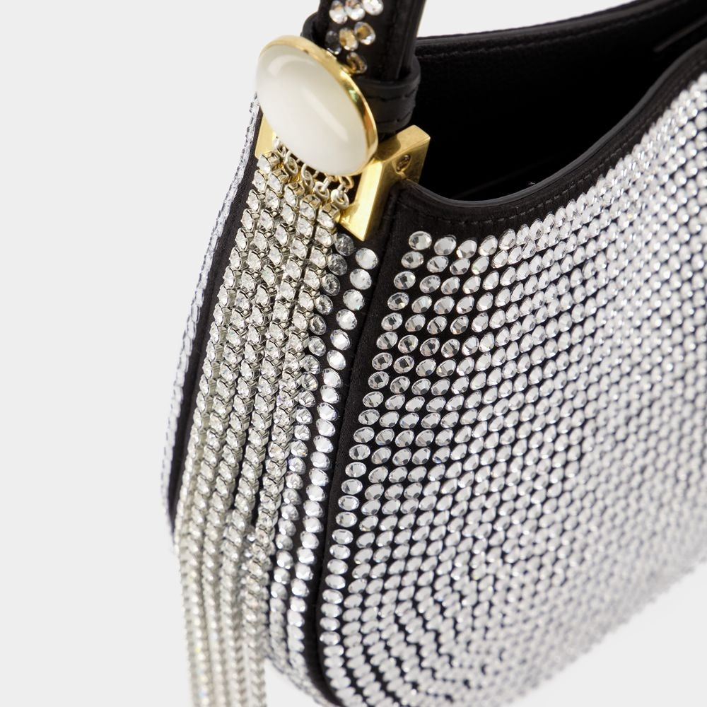 Medium Vesna Hobo Bag - Black - Strass