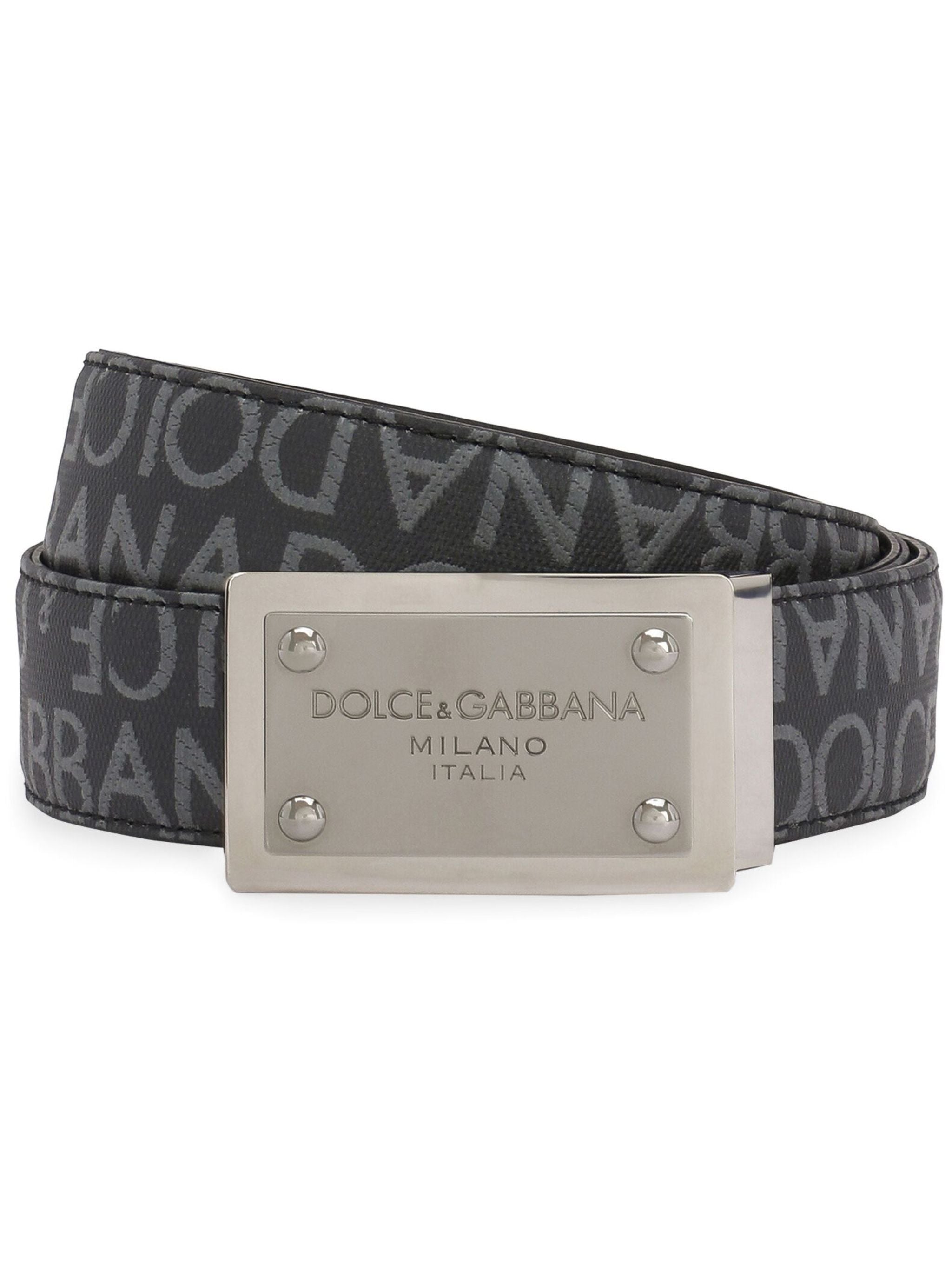 DG Logo Jacquard Metal Plaque Belt