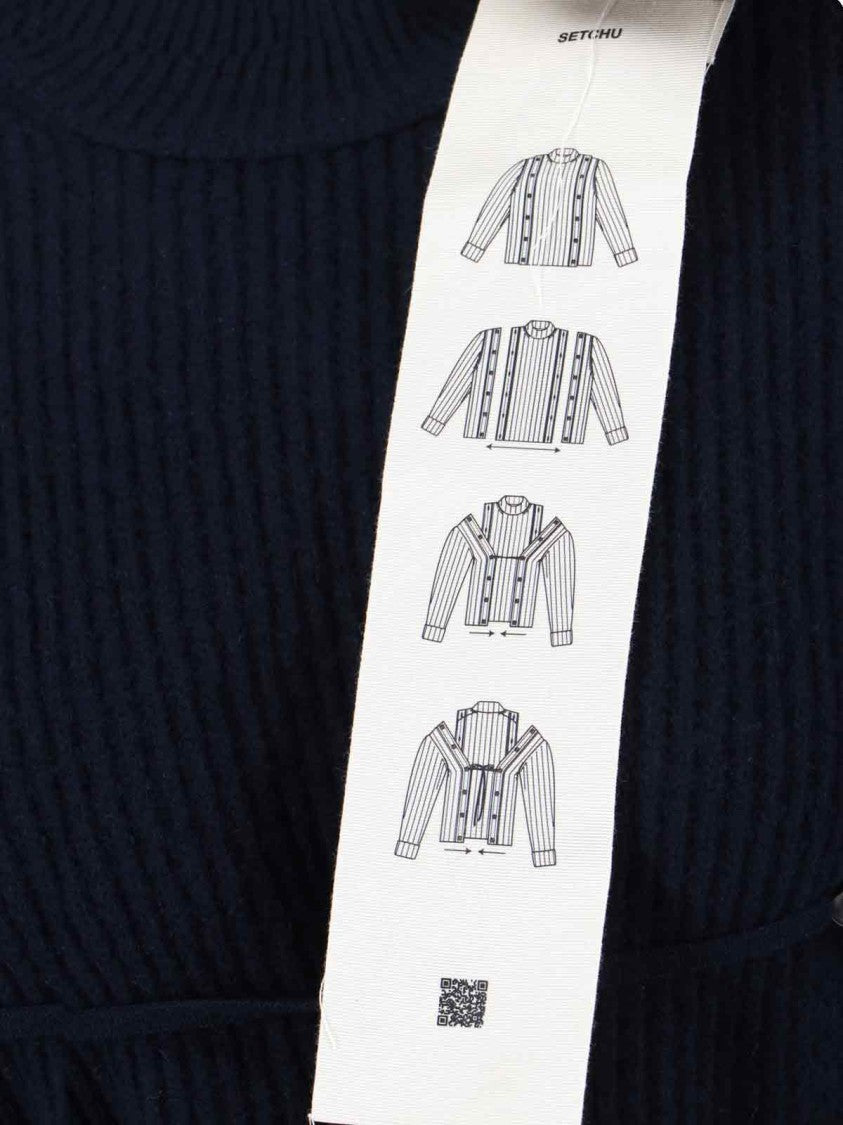 Ribbed Wool And Cashmere Sweater – Navy