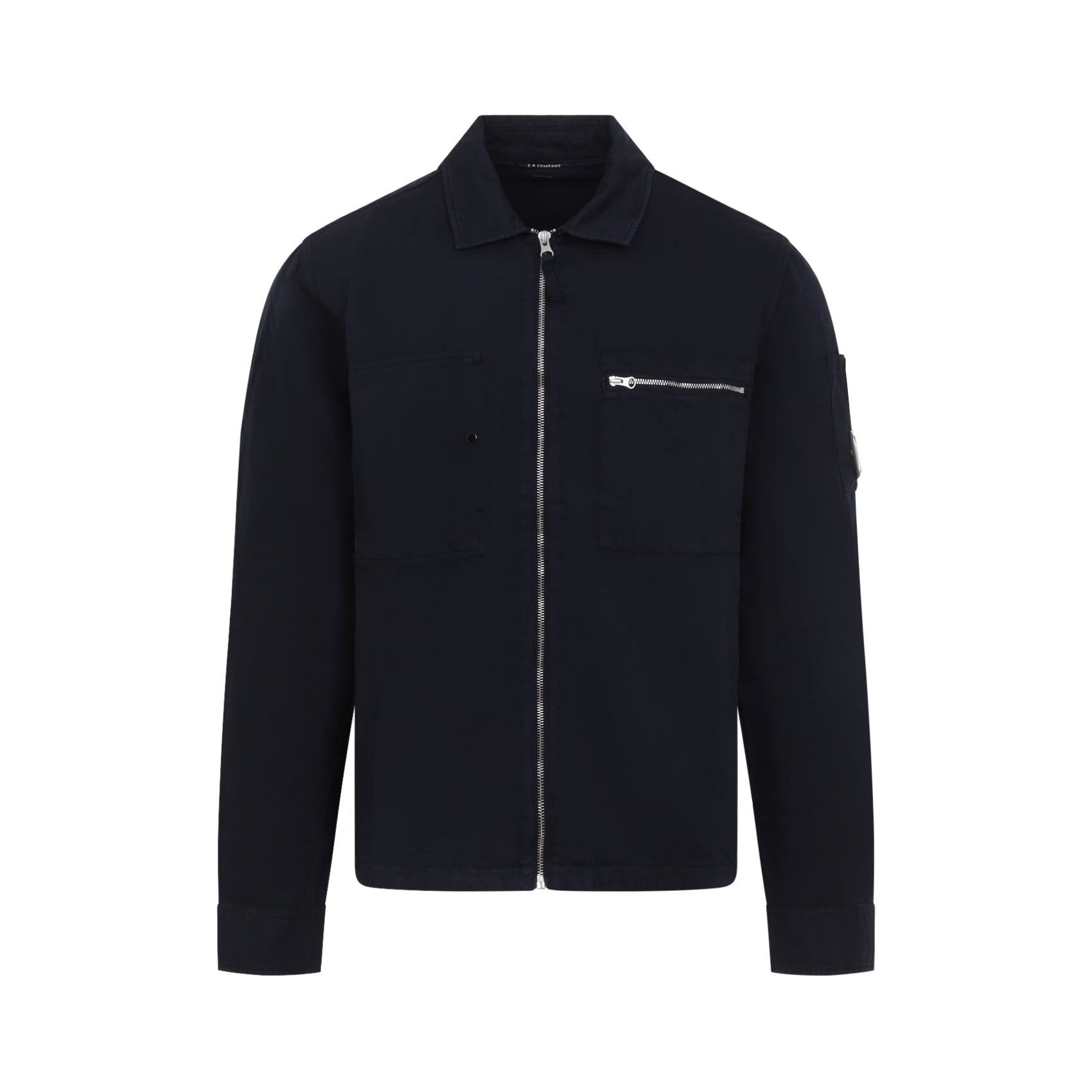 Casual Dark Blue Cotton and Linen Shirt