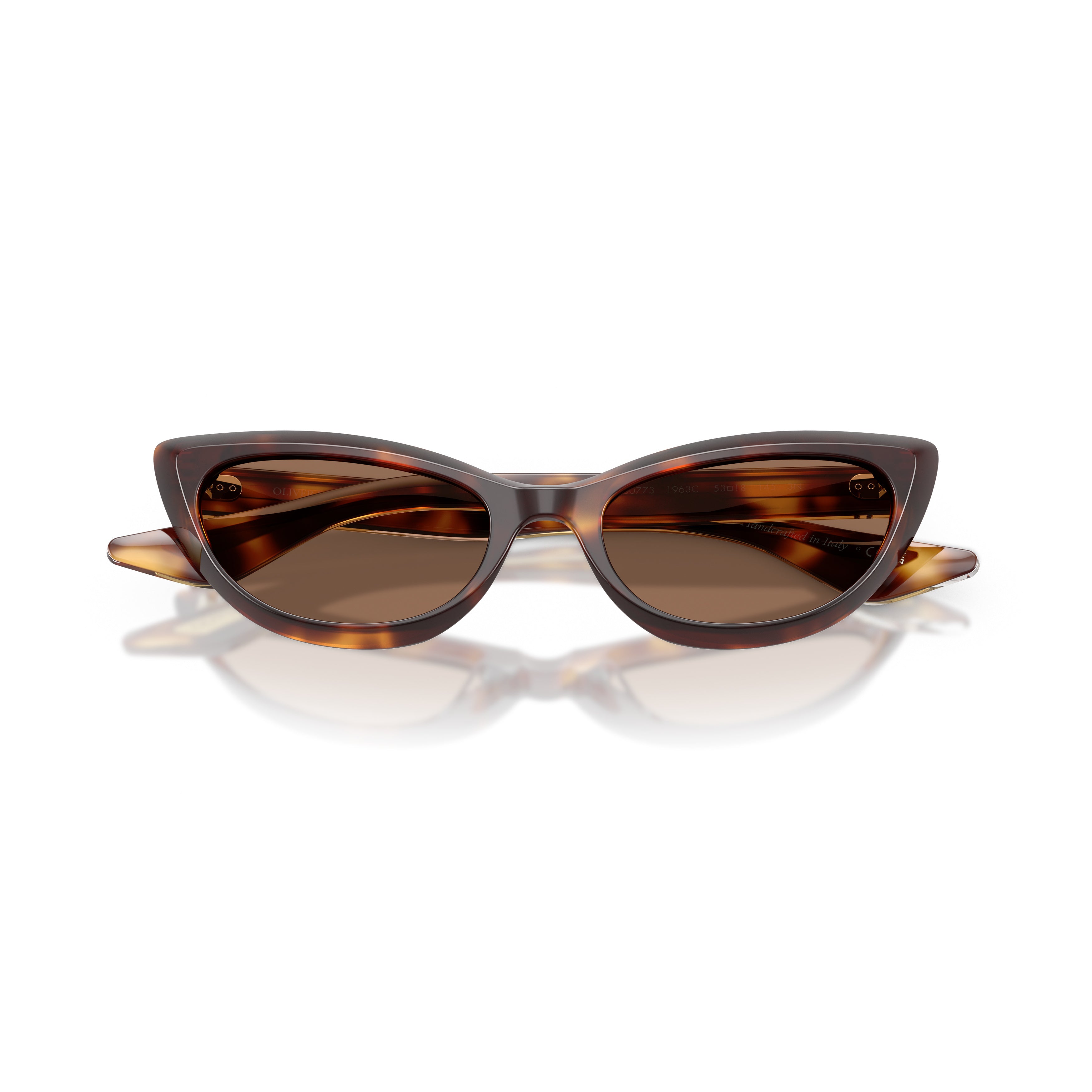 0ov5621su Cat-Eye Tortoiseshell Acetate Sunglasses with Brown-Tinted Lenses