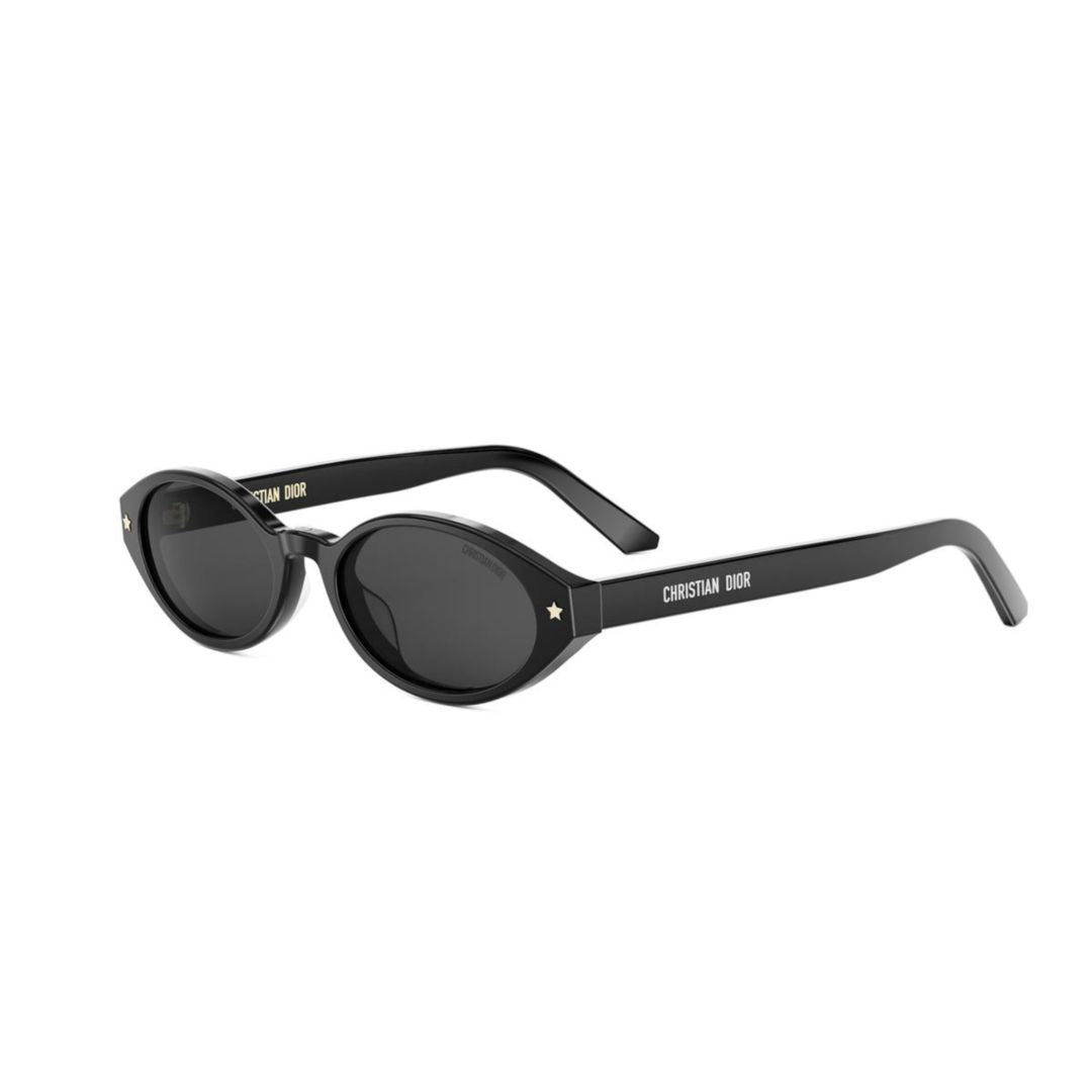 Oval-Frame Sunglasses With Star Accents And Dark Lenses