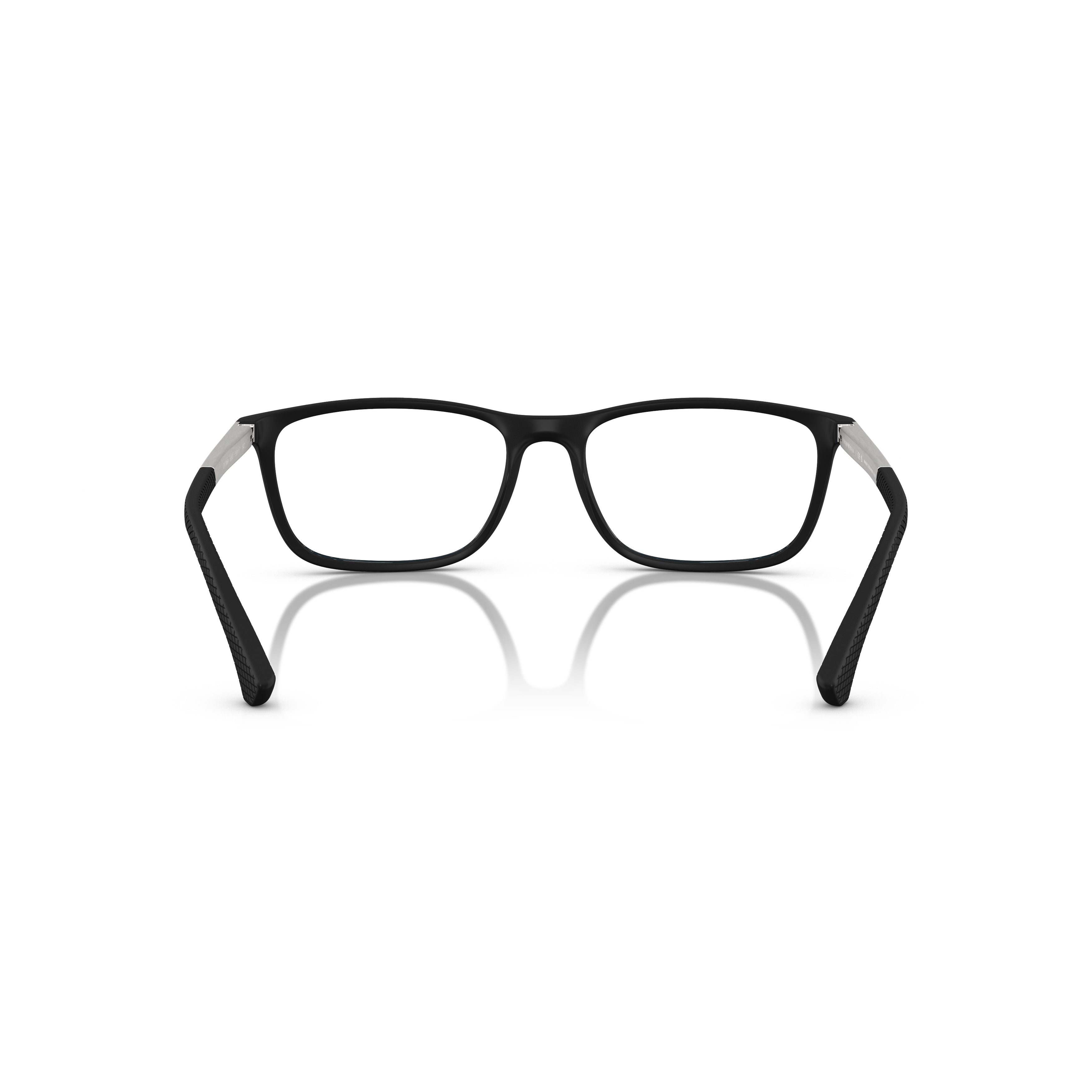 0ea3069 Rectangular Matte Black Eyeglasses with Textured Temple Tips