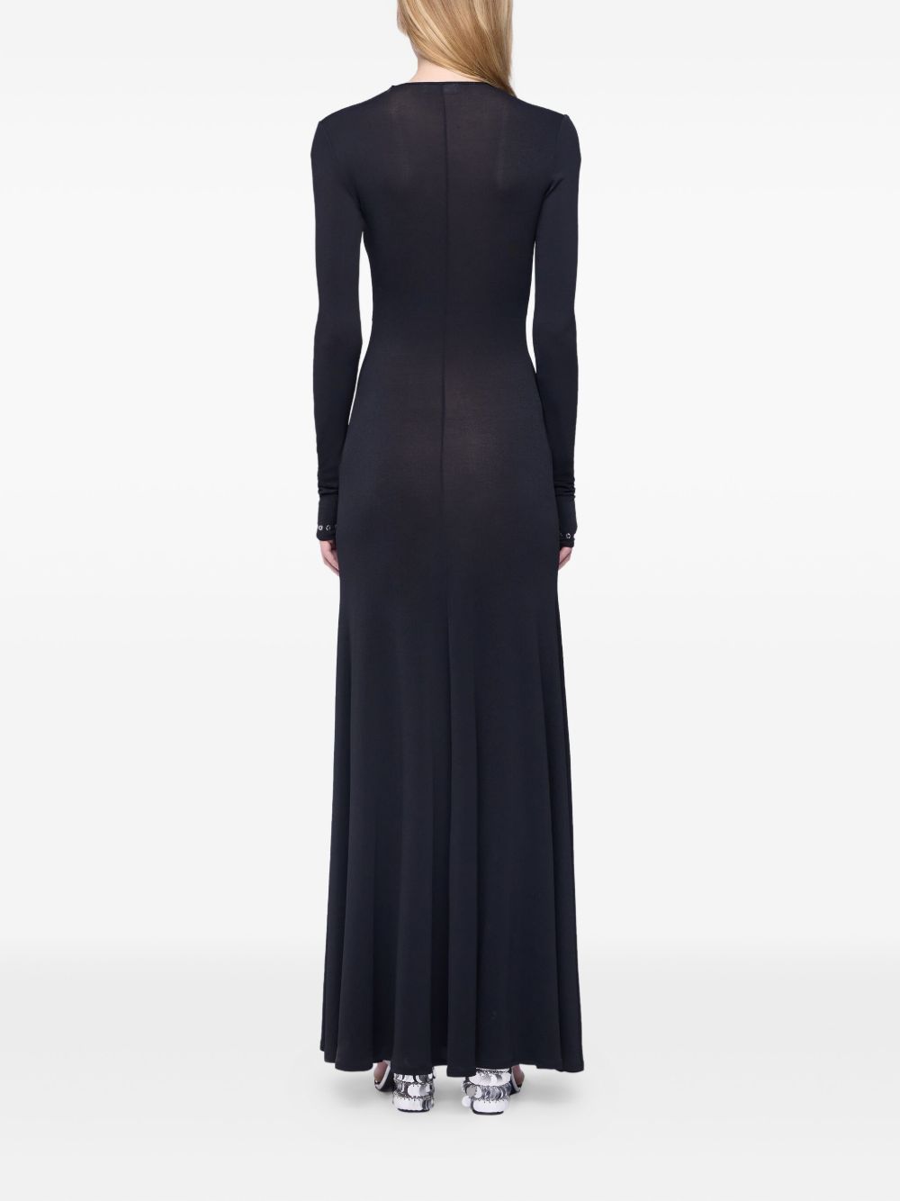 Second-Skin Black Dress With Bold Cut-Outs