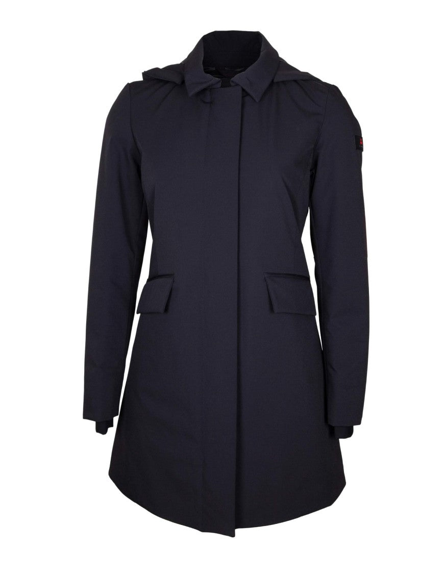 Black Telia Ta 02 Stretch Nylon Parka
