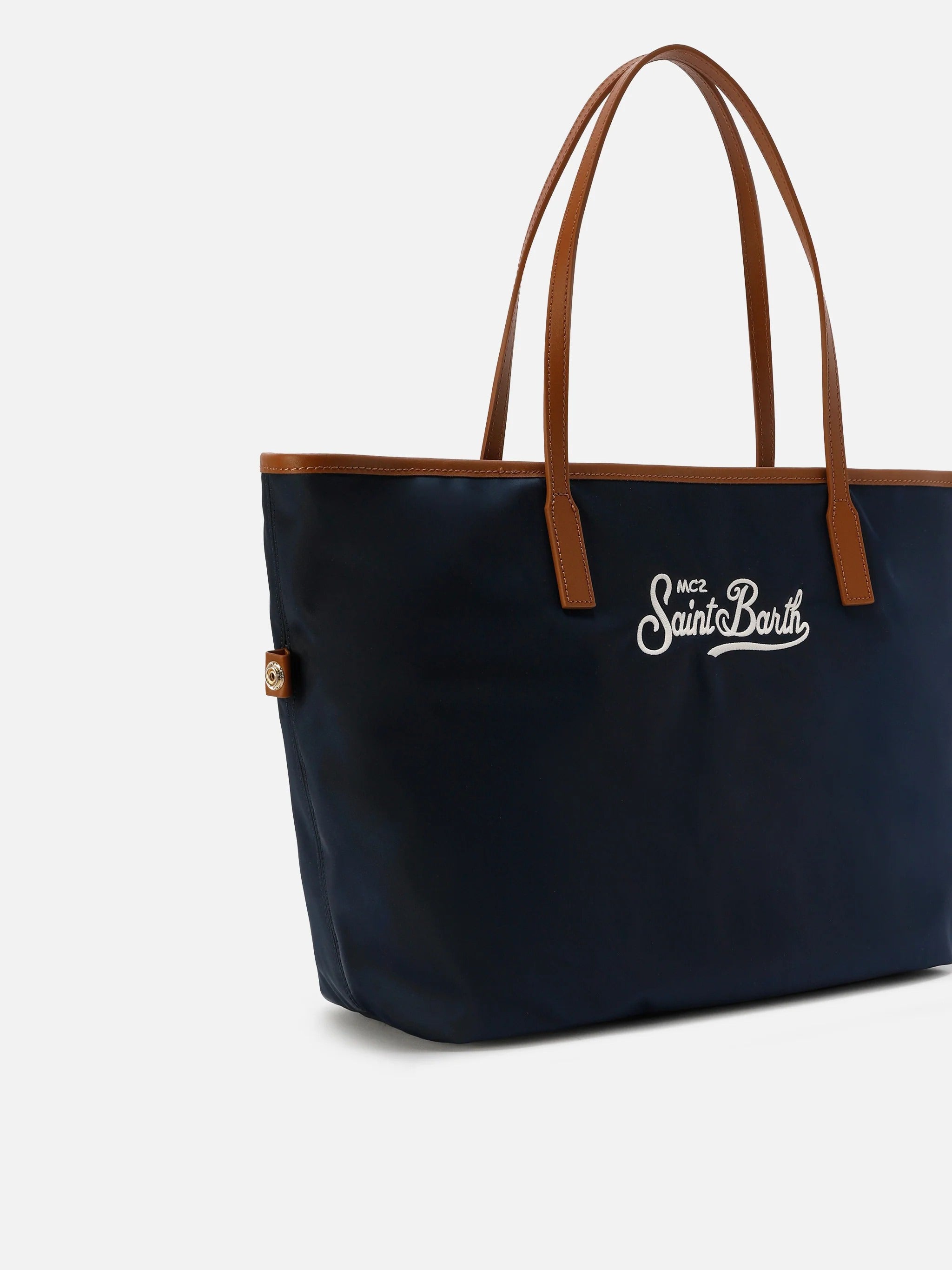 Spacious Foldable Tote Bag with Contrasting Handles