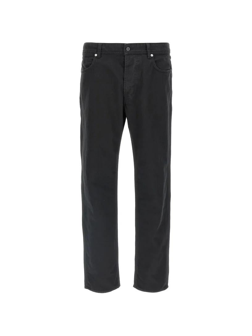 Straight-Leg Mid-Rise Jeans With Five-Pocket Design