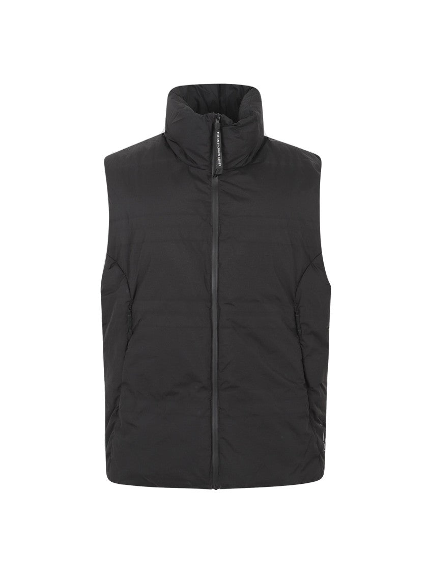 Sleeveless Padded Vest with High Collar