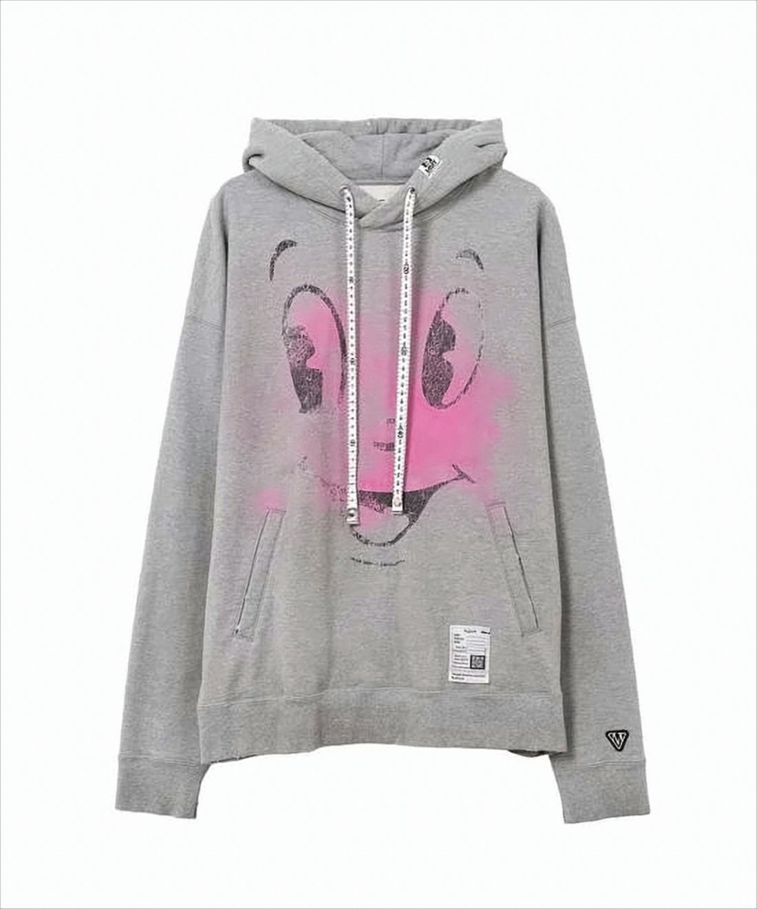Relaxed Fit Grey Hoodie with Playful Graphic