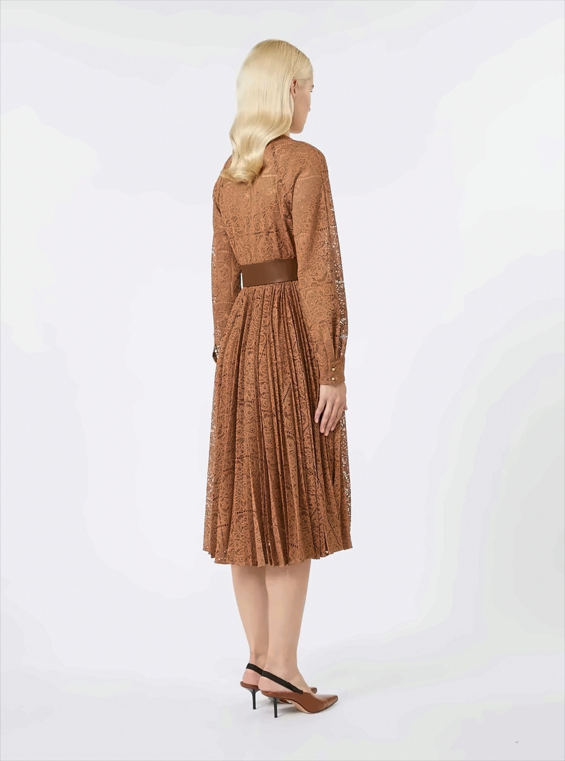 Elegant Midi Dress With Lace