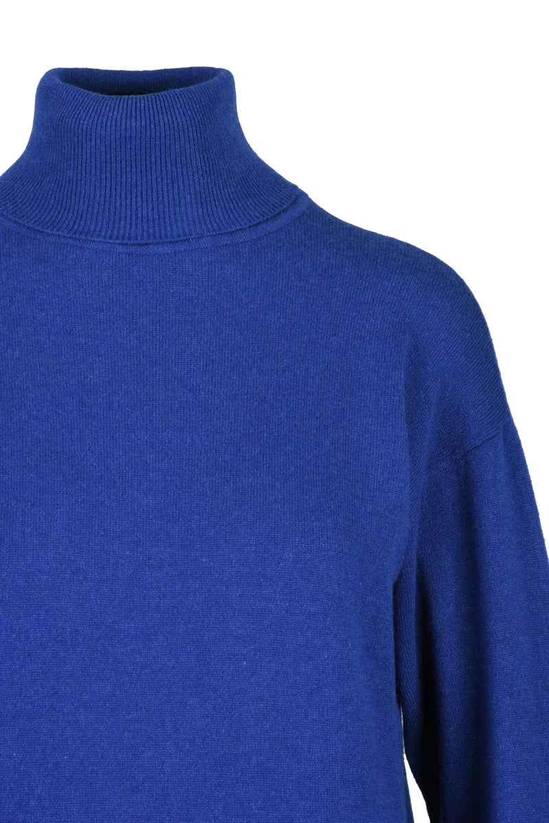 Women's Turtleneck Sweater - Blue