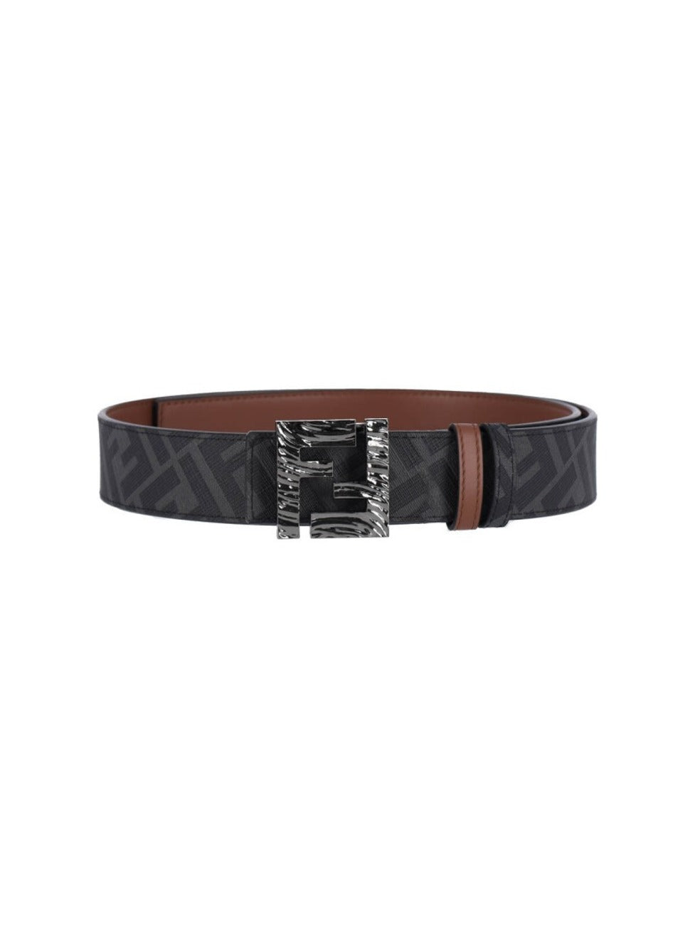 Reversible "Squared Ff" Belt – Brown/Black