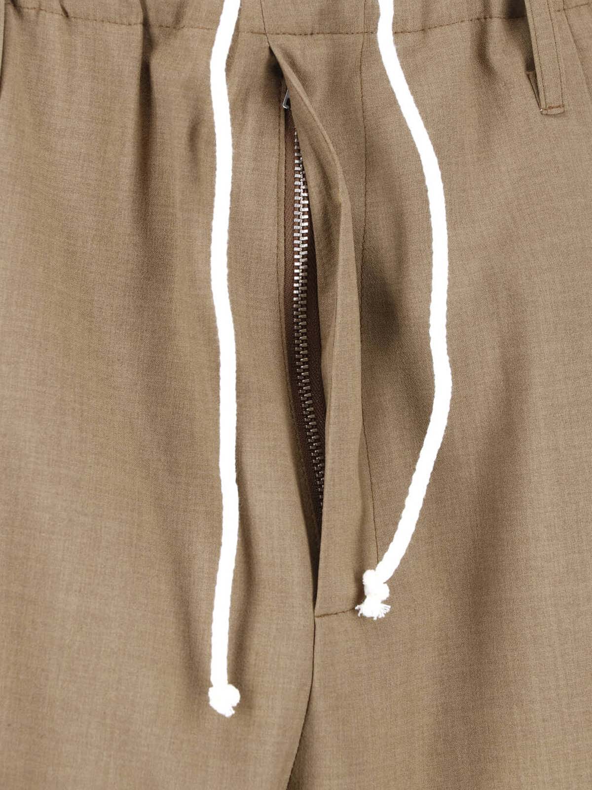 Brown People’s Relaxed Fit Pleated Trousers