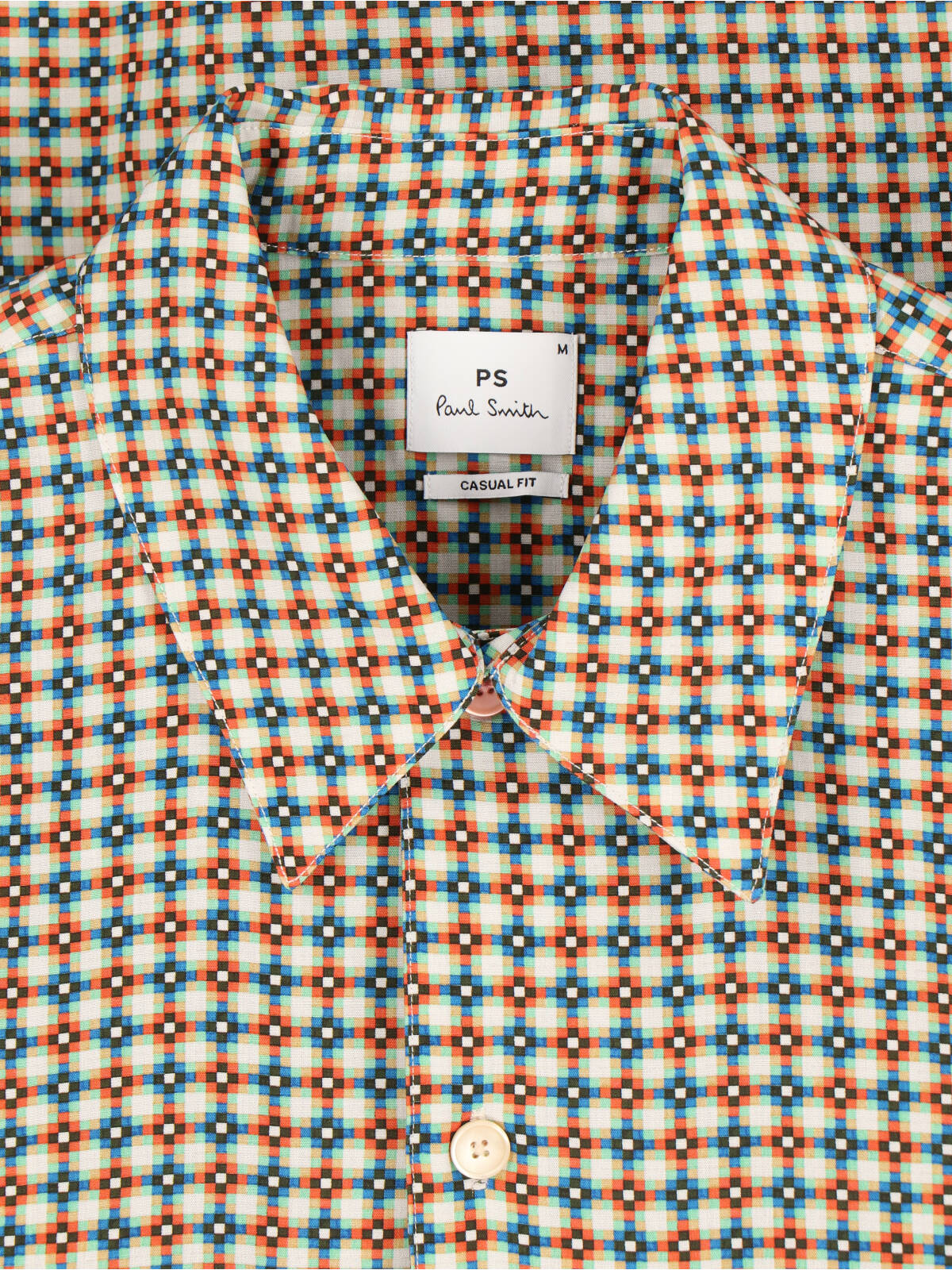 Multicolor Geometric Print Lyocell Shirt