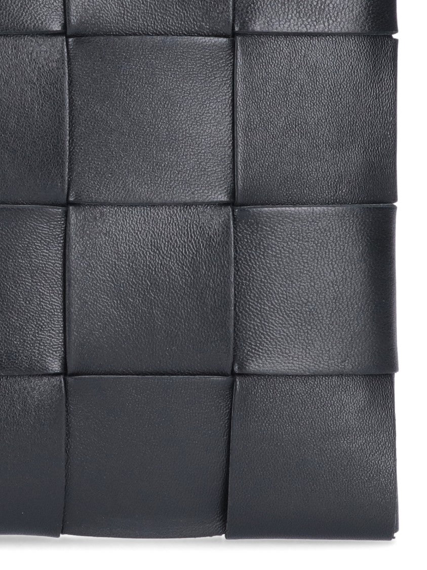 Intrecciato Lambskin Pouch With Gold Hardware