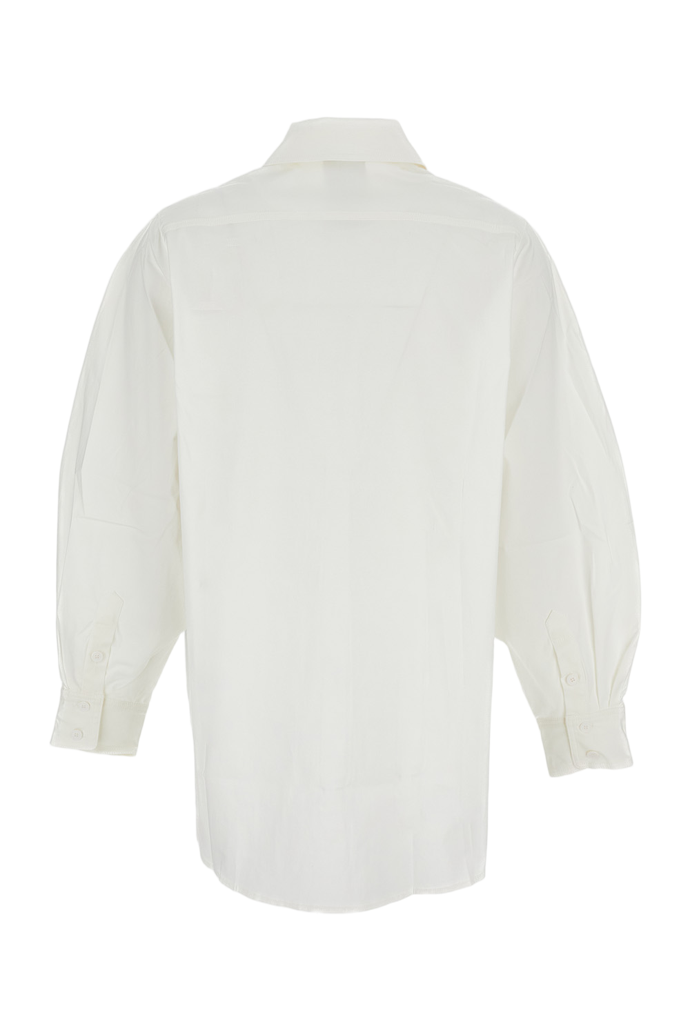 Crisp White Shirt with Structured Collar and Button-Down Front