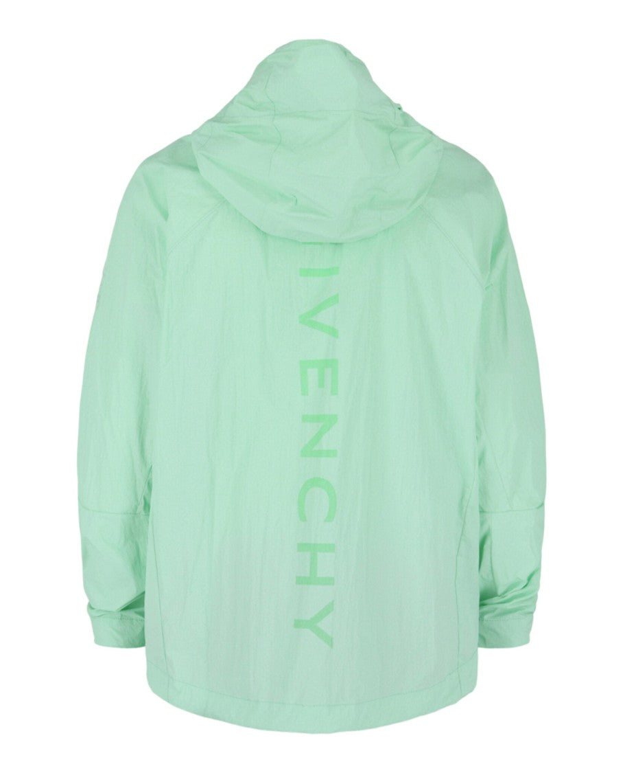 Logo Printed Hooded Windbreaker