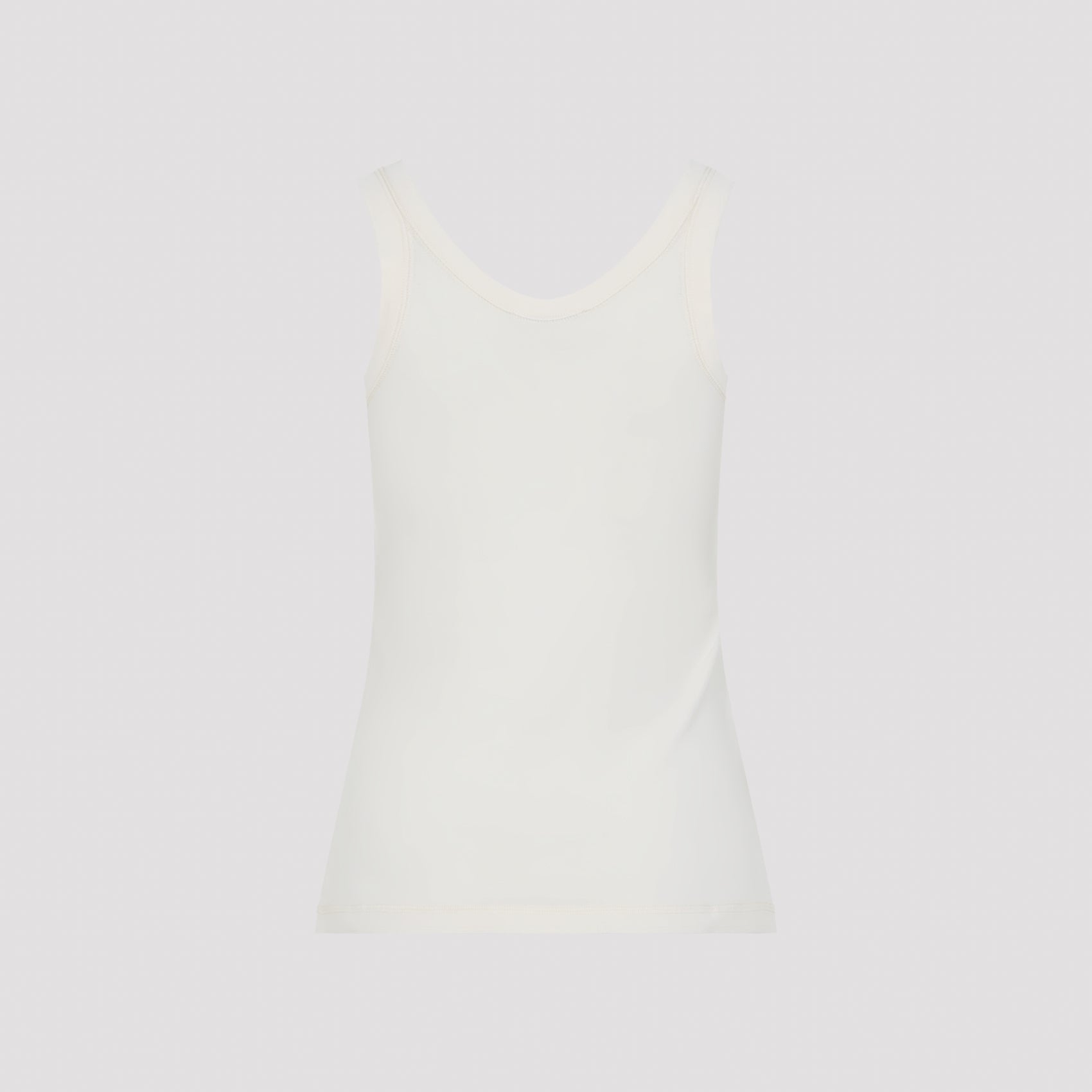Scoop Neck Cotton Tank Top with Minimalist Design