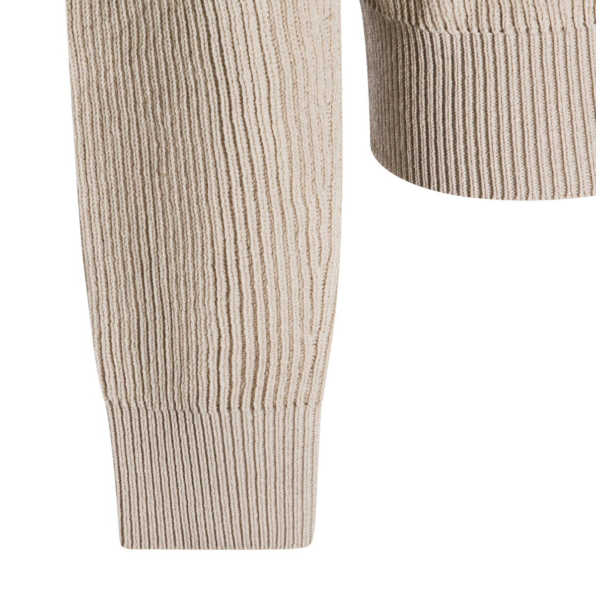 Sand Wool Hooded Zip Sweater