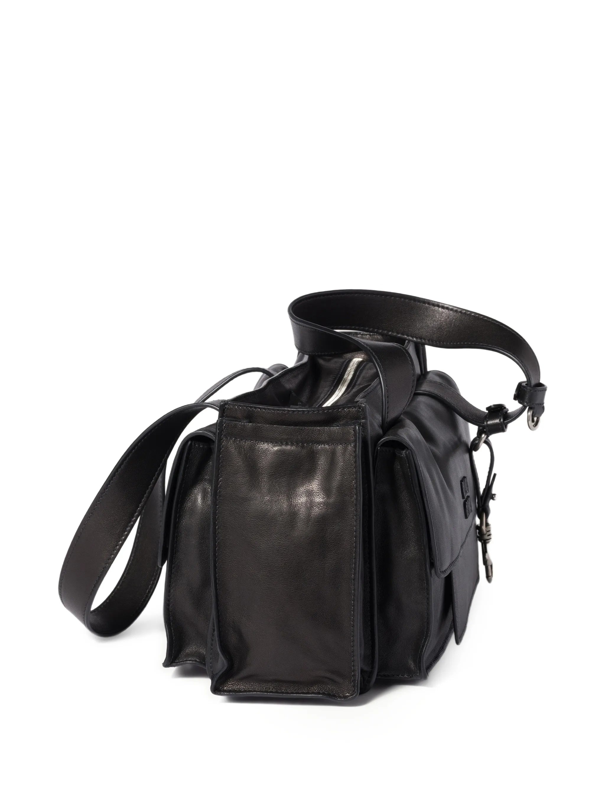 Black Shopping Utilitaire Leather Bag