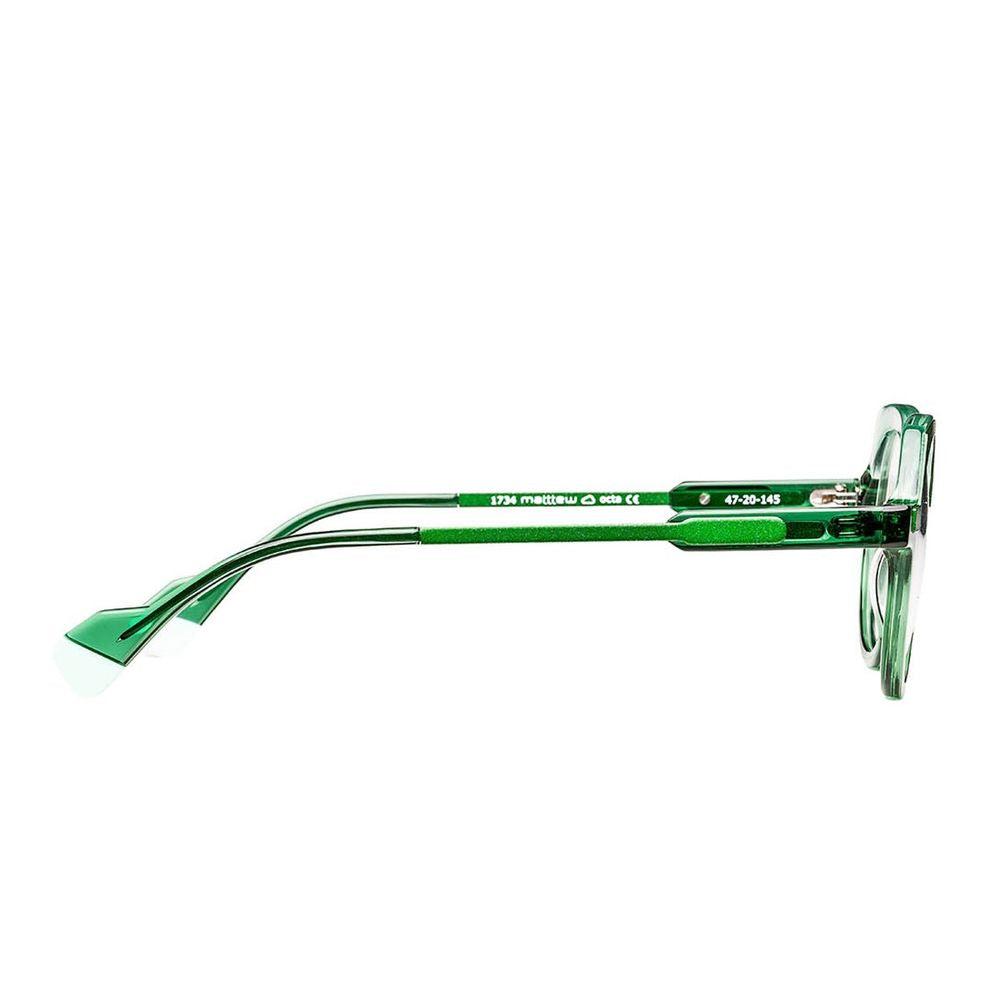 Octa Octagonal-Round Sunglasses With Transparent Green Acetate
