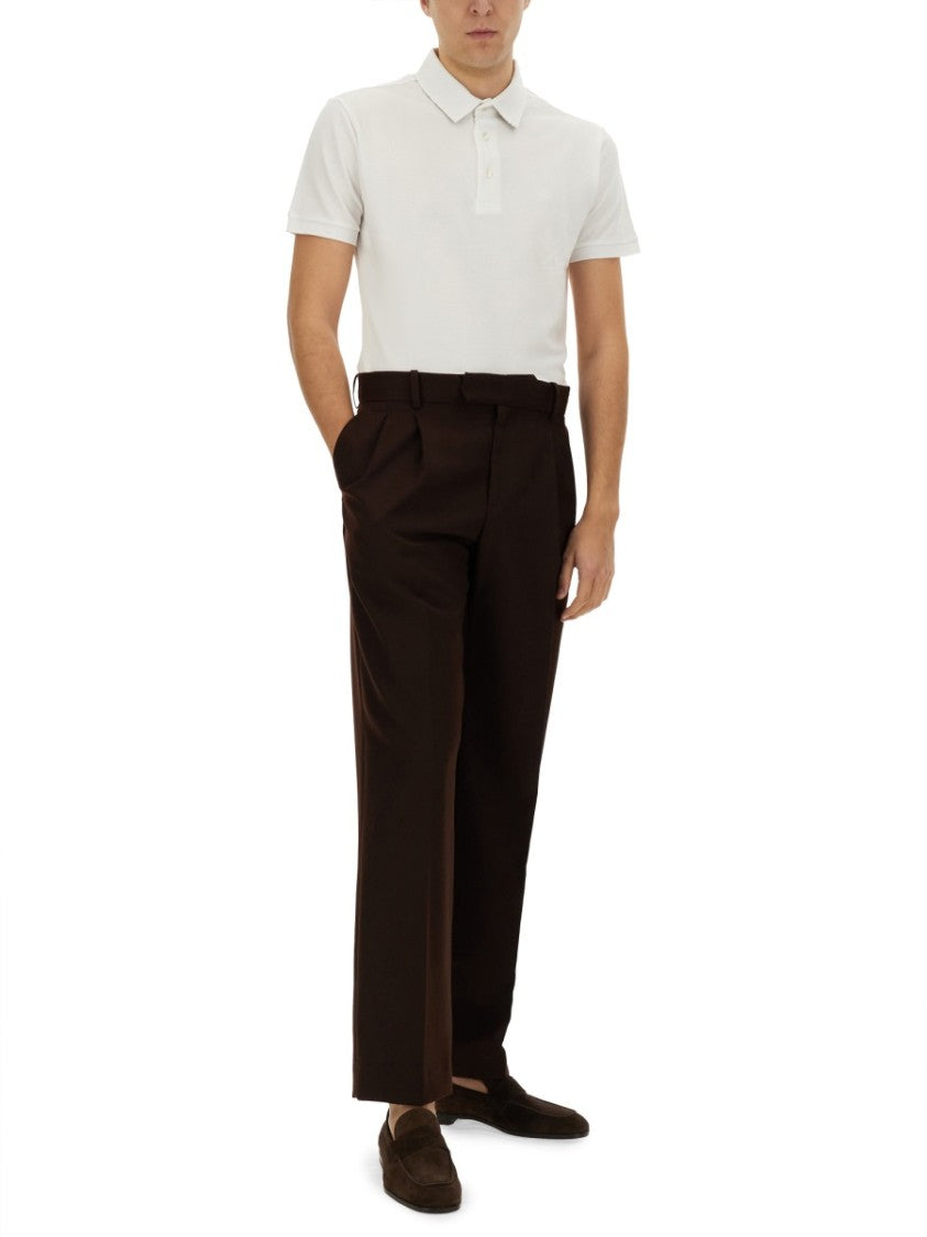 White Cotton Polo Shirt