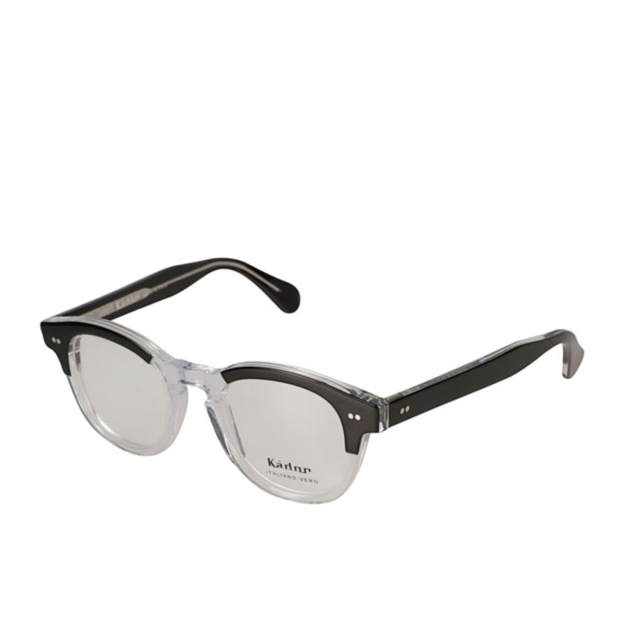 Boston/N Round Frame Sunglasses with Transparent Lower Half