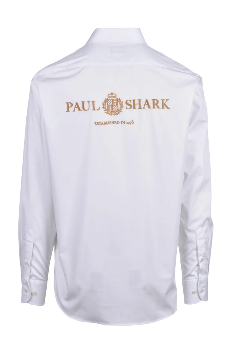 Long-Sleeve White Cotton Shirt