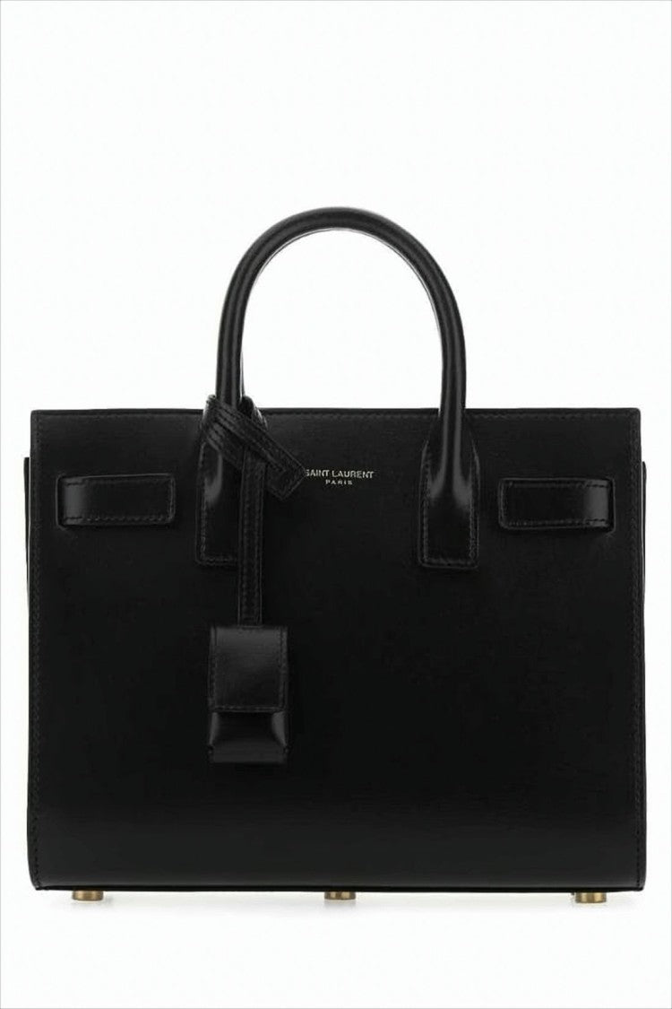 Smooth Calfskin Leather Tote Bag with Dual Handles