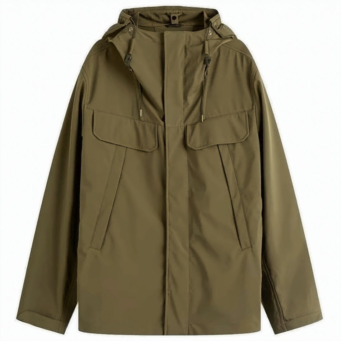 Hooded Jacket with Concealed Zip