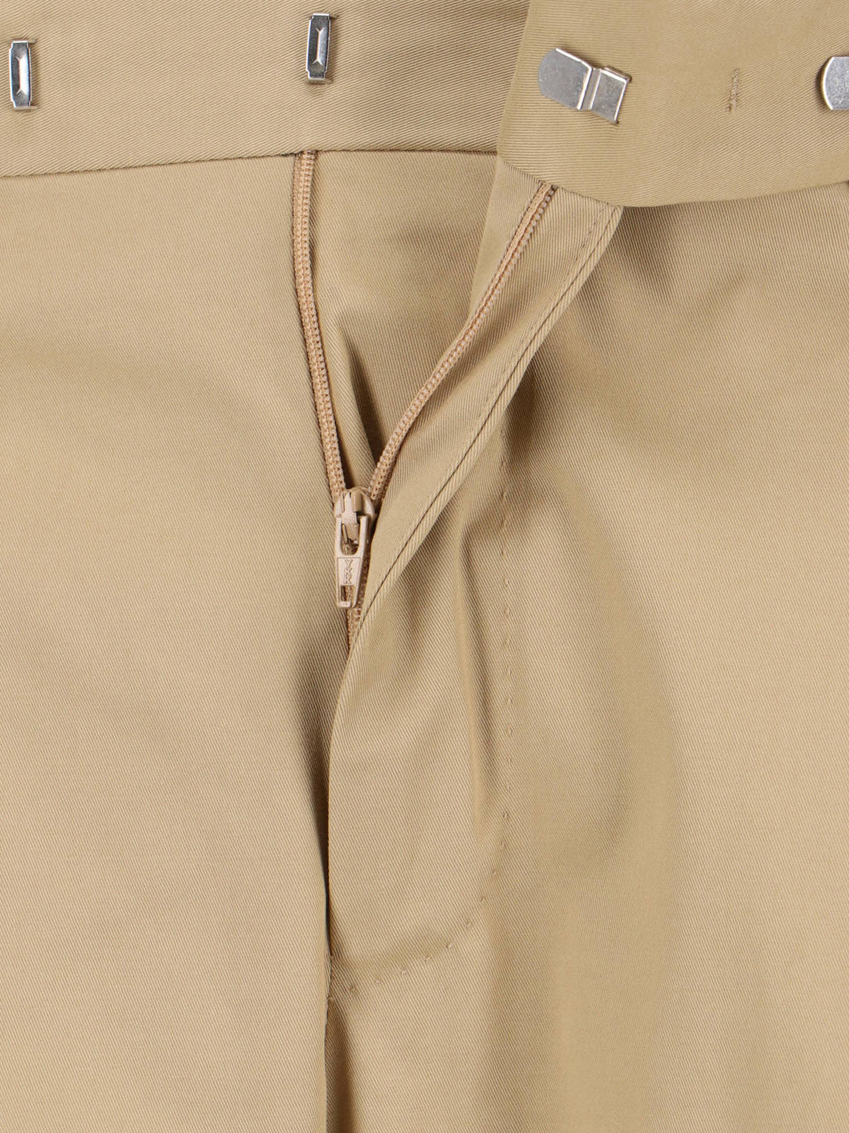 Tailored Beige Trousers With Clean Front