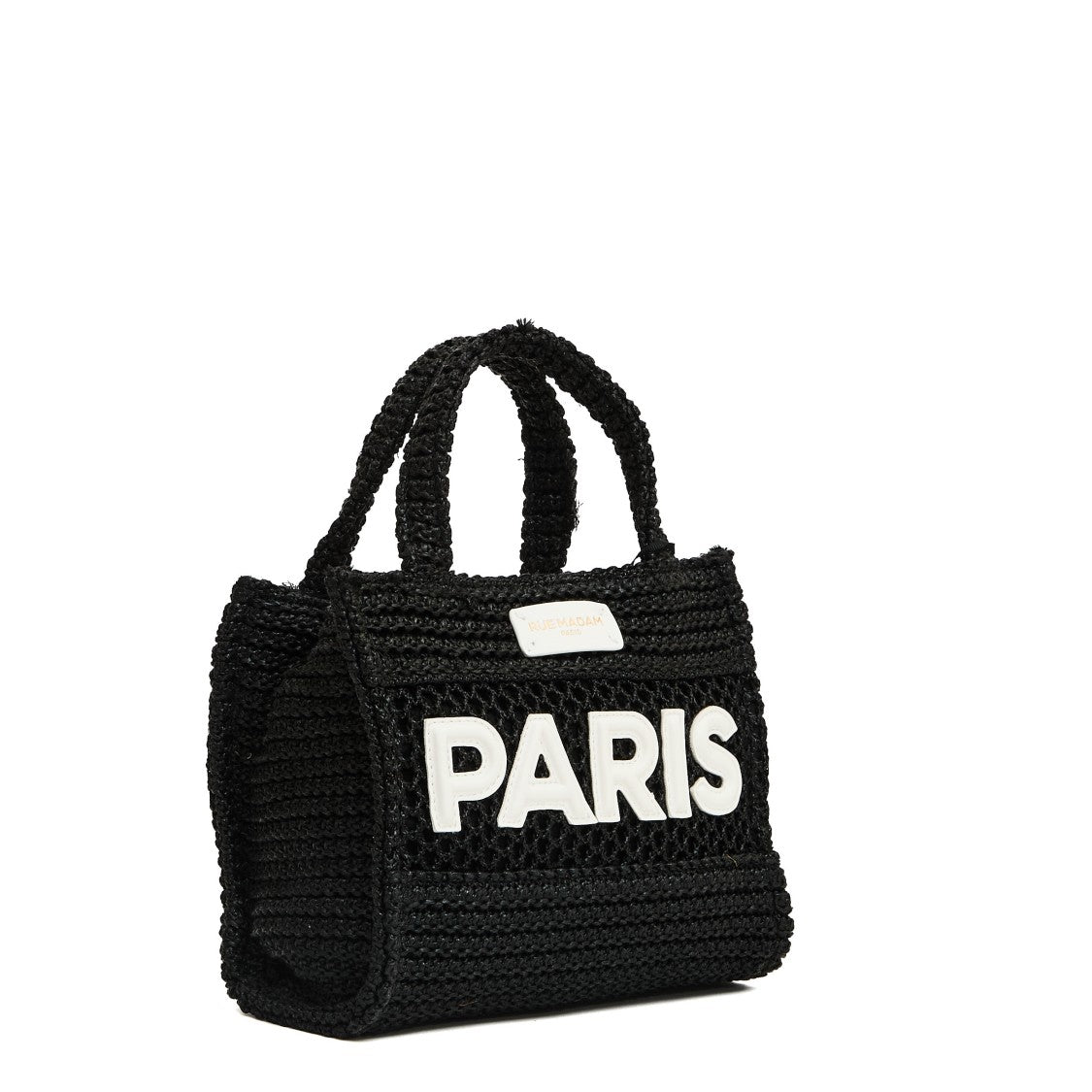 Textured Raffia Mini Shopping Bag